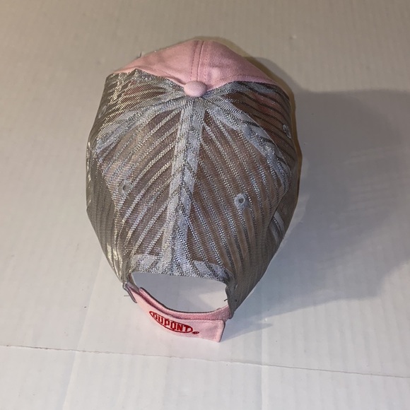 DuPont Pioneer Seeds Velcro Back Pink And Silver Trucker Cap Hat - Picture 3 of 6